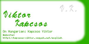 viktor kapcsos business card